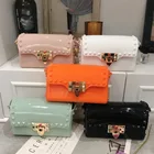 2020 pvc rivets crossbody jelly shoulder bags luxury designer women's purses and handbags