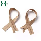 Zipper Zipper Prices Wholesale Custom 4# Normal Teeth Plated Popular Eco-friendly Garment Brown Nylon Zipper