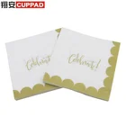 Wholesale custom gold blocking disposable paper printed napkin tissue for restaurant /hotel /table