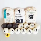 Eco-Friendly Nepal Made Natural Fabric Softener Handmade 100% Organic Wool Dryer Balls (6 Pack) Natural and Unscented