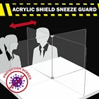 Acrylic Portable Counter Protective Plexiglass Barrier Desktop Plastic Clear Acrylic Shield Screen Sneeze Guard