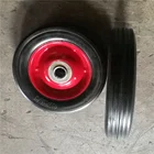 high quality multipurpose 150 mm diameter 6 inch solid rubber wheel for tool carts