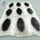Fashionable factory design chinchilla natural rex rabbit fur skins plate for bed home rugs
