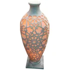 Hand carved artificial sandstone garden home decoration vase lamp