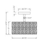 Crystal Light China Cheap Crystal Modern Minimalist Semi-Ceiling Light