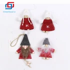lovely mini christmas felt hanging angel doll santa snowman decor