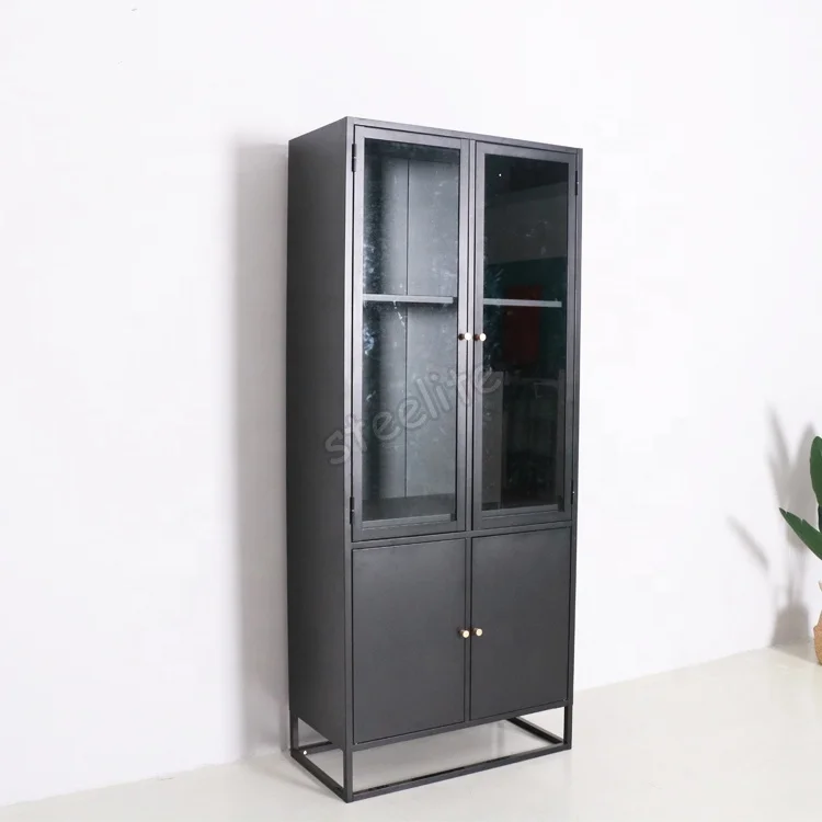 Furniture Europe Style/small White Storage With Glass Doors