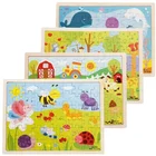 Wholesale Stock Custom Children kid's educational wooden Jigsaw Puzzles