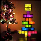 Light Indoor Night Light Creative Home Decor Indoor DIY Desk Lamp 7 Colors Baby Kids Tetris Stackable LED Night Light