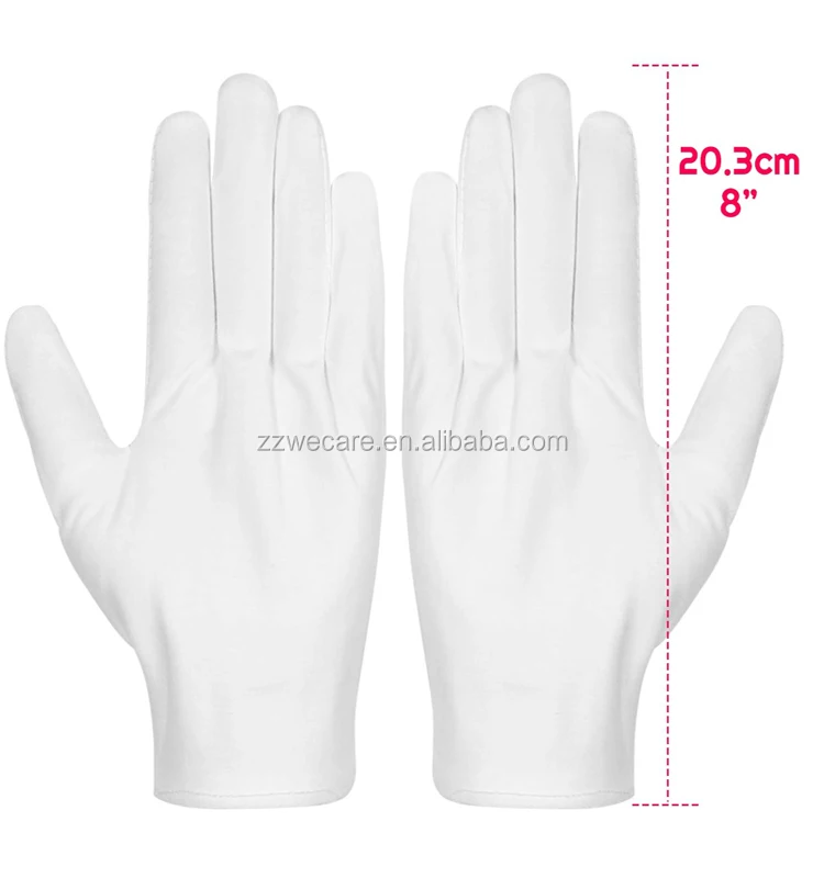 Dry Hands Archival Cleaning Jewelry Silver Inspectionil Household String Knit Work Cotton Gloves