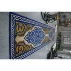 Round Blue Wool Thick Floor Rug Bedside Handmade Turkish Rugs