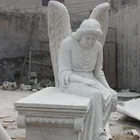 Italy Style Viscount White Granite Memorial Tombstone