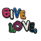 Fashion Funny Design Color Multi- Letters Chenille Sequin Computer Embroidery Patch Sew On Bag
