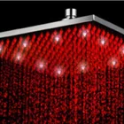 Rainfall Light Chrome 10 Inch Rainfall Shower Head Bathroom Replacement Top Sprayer With LED Light