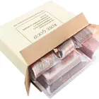 Square rose gold plastic plate disposable charger plates dinnerware sets