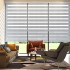 Korea Polyester White Fabric Mini Custom Ready Made Rainbow Zebra Blinds