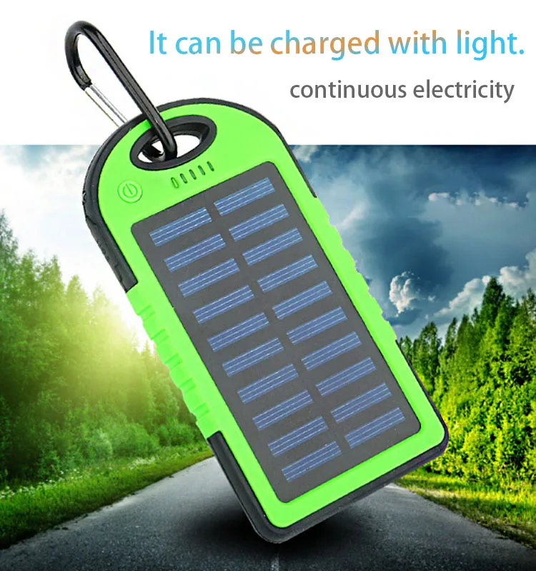 Universal 4000mAh Dual USB waterproof shockproof Dustproof portable Charger powerbank External Panel Battery Solar power bank - ANKUX.COM