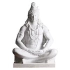 Hand carved garden life size buddha India marble lord shiva statue