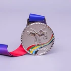 Custom gold silver bronze logo award judo metal sports medallions/medals and trophies