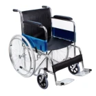 Hot sale cheapest economic steel manual folding wheelchair for disabled persons