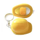 Plastic Keyring Maker Custom Safety Helmet Keychain With Bottle Opener