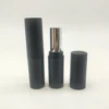 Wholesale classic custom plastic lipstick container matte black round lipstick tube long lasting