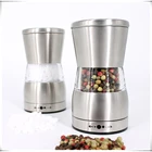 Salt And Pepper Mills Metal Hot Sale Grinder Set - Stainless Steel With Stand