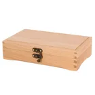 Factory customized logo unfinished artist tool brush small wooden craft box
