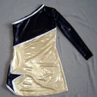 metallic spandex long sleeve cheerleading uniforms