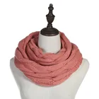 Q578 Winter Designer Girls Scarf Women Circle Loop Infinity Loop Collar Scarf Warm Crochet Men Neck Knitted Scarves