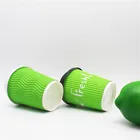 Cheap Factory Price coffee ripple PLA 12 oz cup compostable