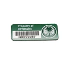 Custom logo laser engraved metal asset barcode tag exclusive serial number aluminum bar code labels