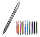 Aluminum Ball Pen Best Selling Metallic Color Upper Barrel With Bling Aluminum Material Grip Ball Pen
