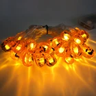 SHENPU Battery Powered Dimmable Halloween Pumpkin Light String 30 Led Christmas Lights