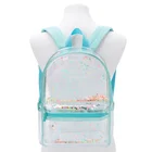 School 2021 Fashion Girls Transparent Pvc Plastic School Bags Sequins Glitter Confetti Backpack