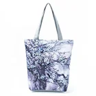 Ginzeal Eco-friendly Convenience Leaf Print Christmas Canvas Tote Bag
