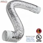 Heat-Resistant Dryer Venting Easy Connecting 4 Inches 25 Ft Aluminum Foil Air Duct Connector Flexible Hook Up Set