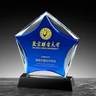 Wholesale new Crystal glass trophy 3D laser engraved handmade craft crystal trophy crystal award