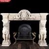 High Quality Hand Carved Marble Lion Fireplace Animal Fireplace