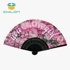 Japanese Folding Fan Fan Hand Folding Fans Japanese Bamboo Printed Fabric Folding Hand Fan With Custom Logo