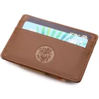 best supplier custom leather credit card holder rfid mens wallet with money clip