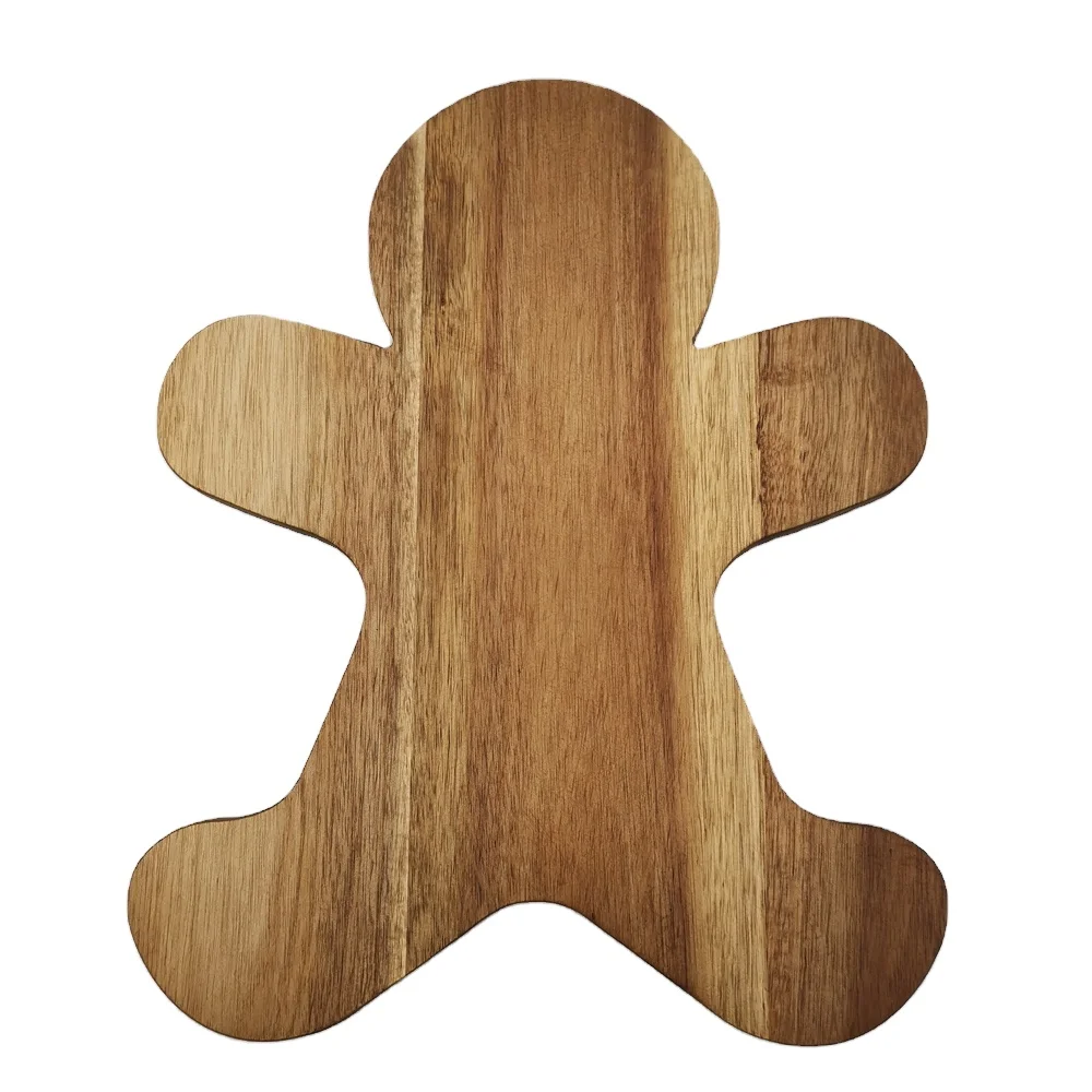 Gingerbread Man Shape Acacia Wood Cheese Board Customized Buy