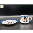 Coffee China Saudi Arabia Beautiful Girl Designs Coffee Cup And Saucer New Bone China 90ml
