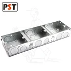 3 Gang 3x3 35mm Deep GI Metal Conduit Cable Switch Boxes With Galvanized Finish
