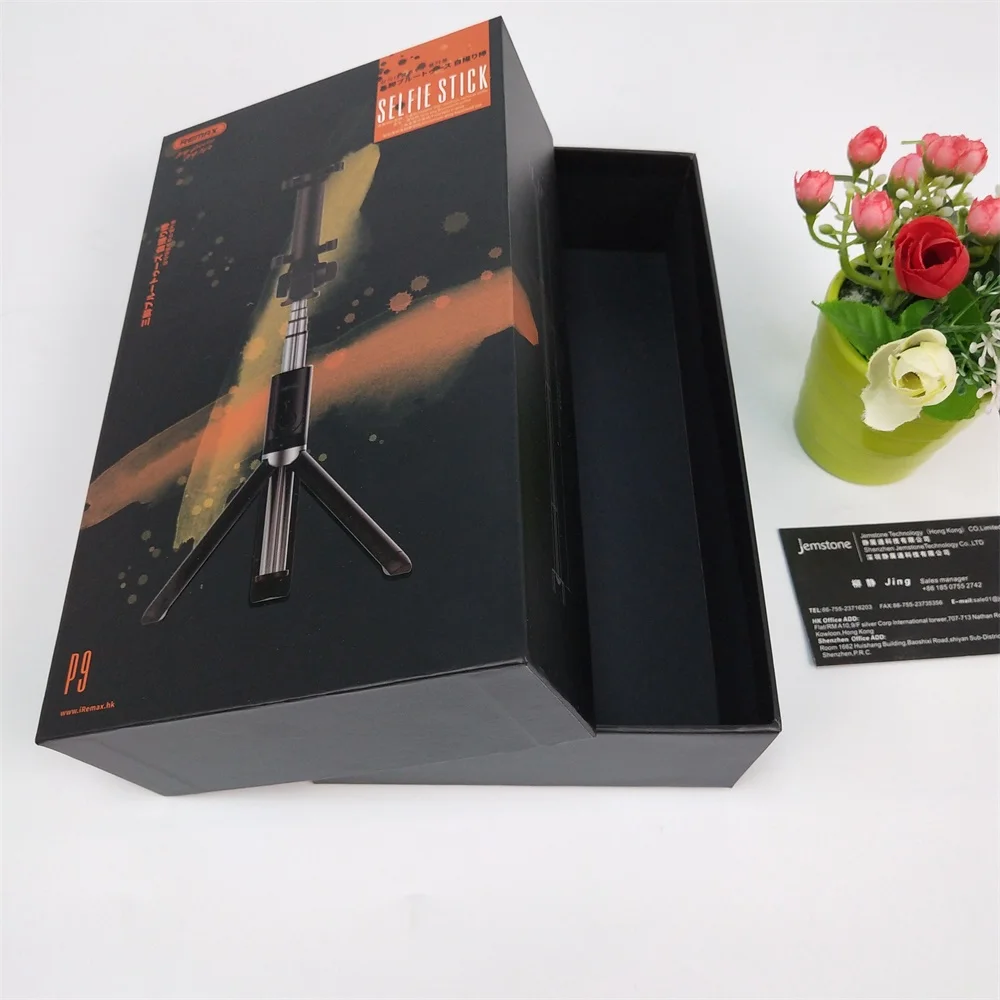paper boxes eco-friendly wholesale gift matte black cardboard