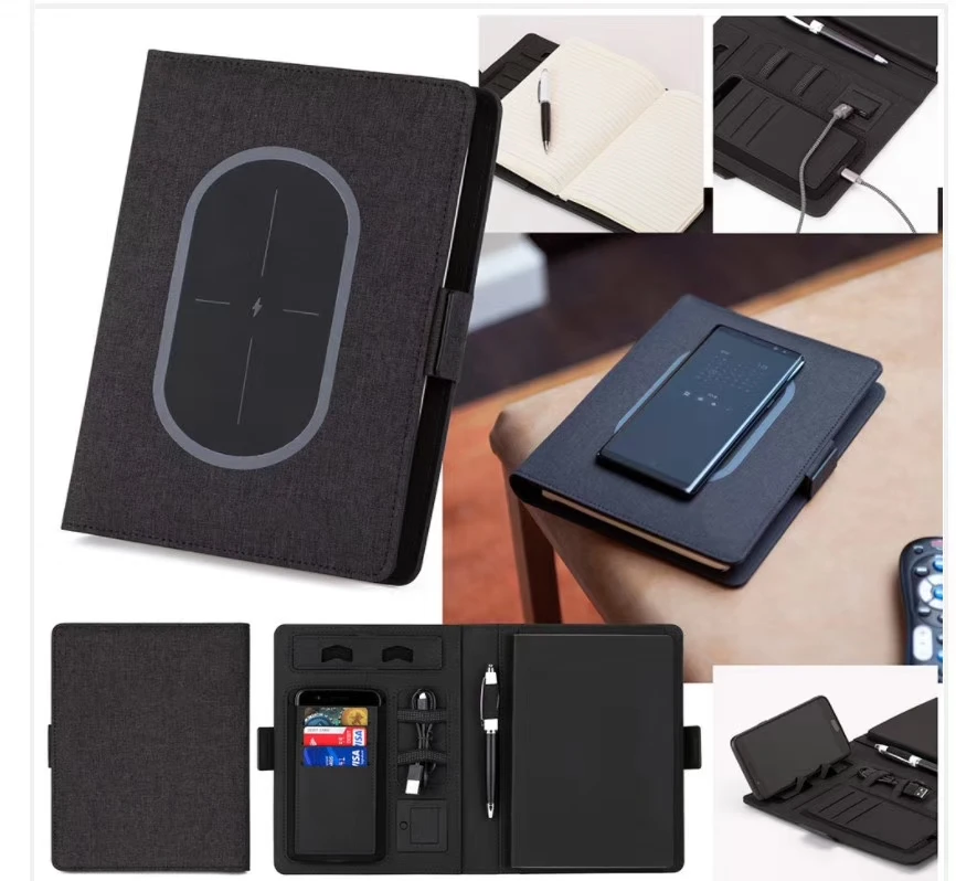 2020 Travel Wireless Charger Usb-C Power Bank Notebook Powerbank Diary Planner Notebook With Power Bank And Usb - ANKUX.COM
