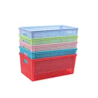 Factory supply color customized plastic storage baskets with handle