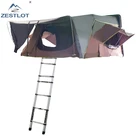 Easy folding fiberglass poles hard shell car roof top tent for 4 person