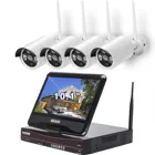 4チャネル10インチモニターwifi 1080p弾丸ナイトビジョンセキュリティcctvカメラnvrセット