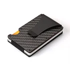 Mens Small Ultra Thin Credit Holder Rfid Blocking Carbon Fiber wallet Card Wallet
